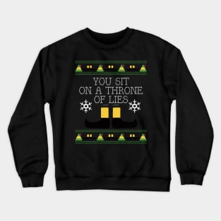 Throne Of Lies Elf Quote Christmas Knit Crewneck Sweatshirt